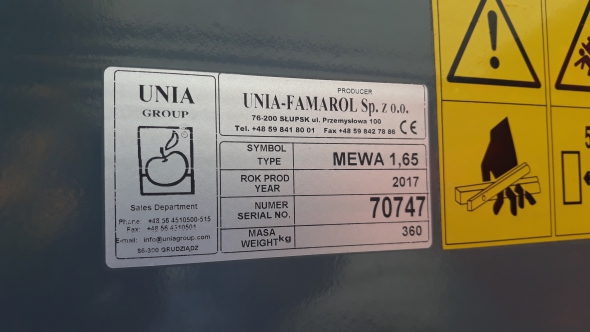 КОСАЧКА UNIA MEWA 1.65  2